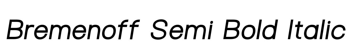 Bremenoff Semi Bold Italic